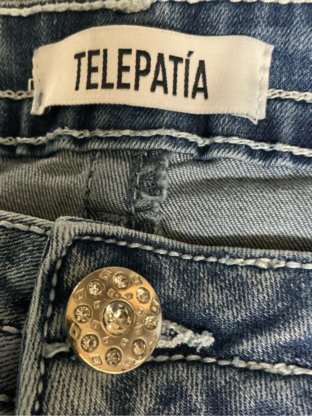 Telepatia Mid-Rise Bootcut Embellished Jeans Size 9/29 - Picture 4 of 13